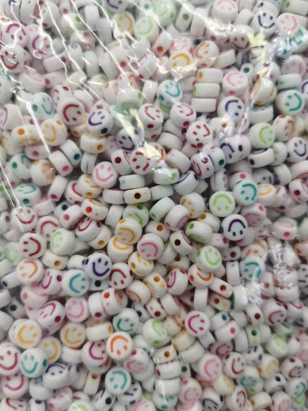 Smiley Beads Plastic Beads Ornament Accessories