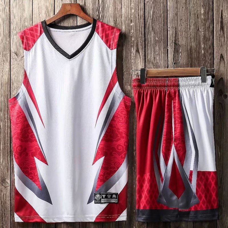 Sublimation Blanks Basketball Jersey Sets for Men Women Kids Personalized Custom Quick-dry Team College Basketball Uniform Cloth