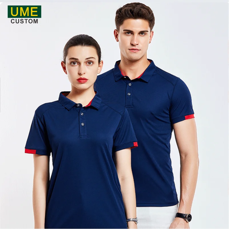 Quick-drying Sports Polo Shirt Custom Design Company Brand Logo/print Embroidery Breathable Lapel Short Sleeve Polo Shirts