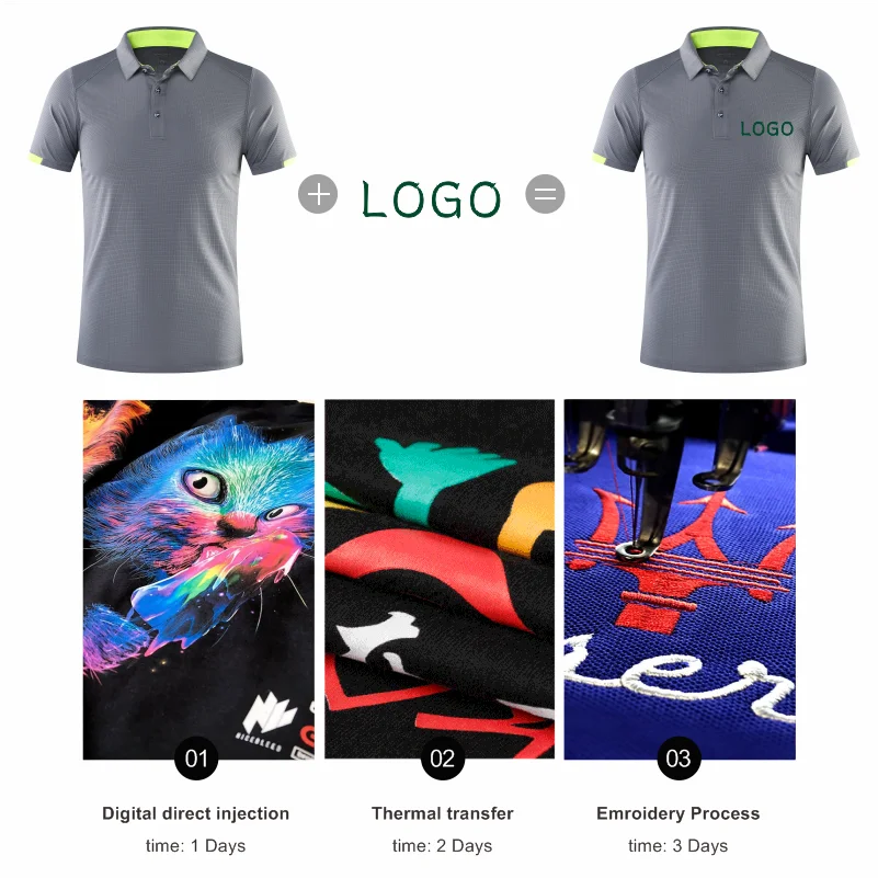 Quick-drying Sports Polo Shirt Custom Design Company Brand Logo/print Embroidery Breathable Lapel Short Sleeve Polo Shirts