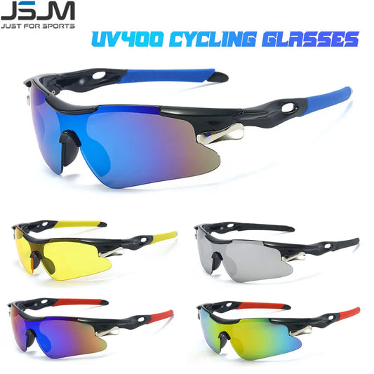 JSJM Outdoor Men Cycling Sunglasses Road Bicycle Mountain Riding Protection Sports Glasses Goggles Eyewear MTB Bike Sun Glasses