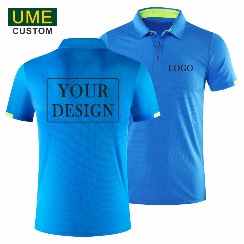 Quick-drying Sports Polo Shirt Custom Design Company Brand Logo/print Embroidery Breathable Lapel Short Sleeve Polo Shirts