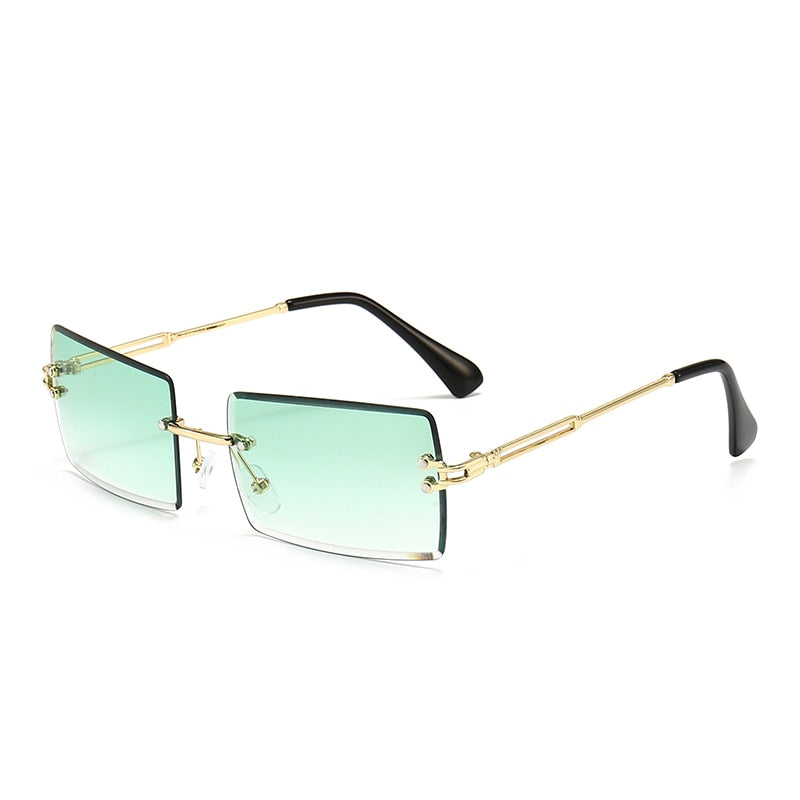 XJiea Rimless Sunglasses Women 2021,Fashion Designer Square Sun Glasses,Summer Decorative Frameless Eyeglasses,Accessories