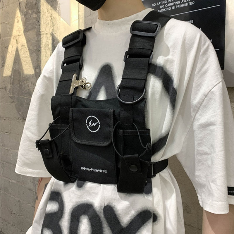 Tide cool Women Chest Rig Bag Tactical Chest Bags For Men Fashion Bullet Hip Hop Vest Streetwear Bag Function Tactics Waist Pack