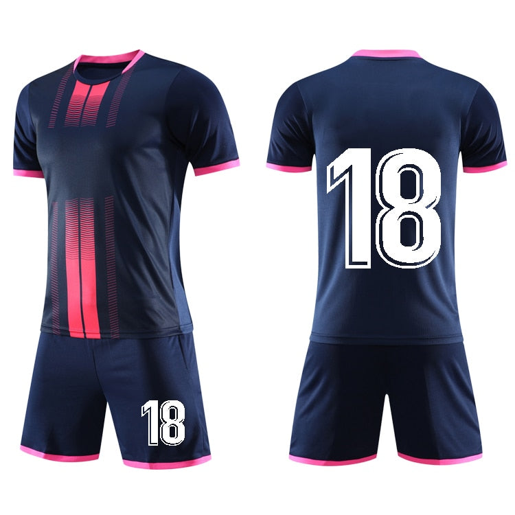 Men Boys Soccer uniforms, Youth Futbol Kits , Male Shirt Football , Kids Soccer Tee Shirt Shorts Suit Free Custom Name Number