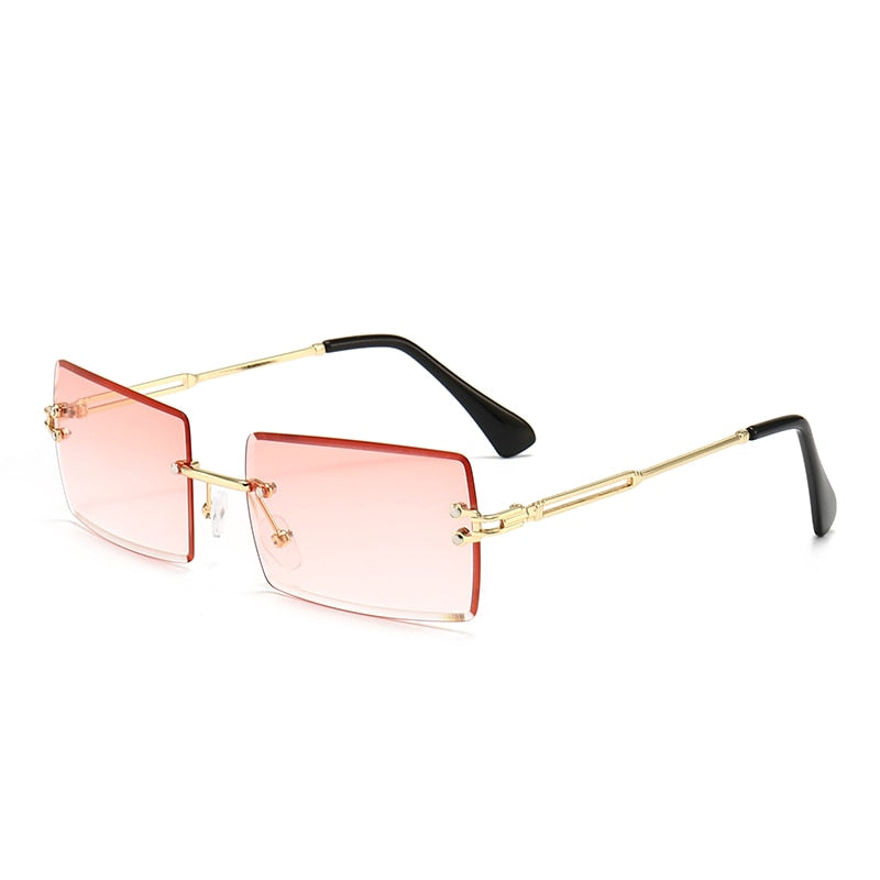 XJiea Rimless Sunglasses Women 2021,Fashion Designer Square Sun Glasses,Summer Decorative Frameless Eyeglasses,Accessories