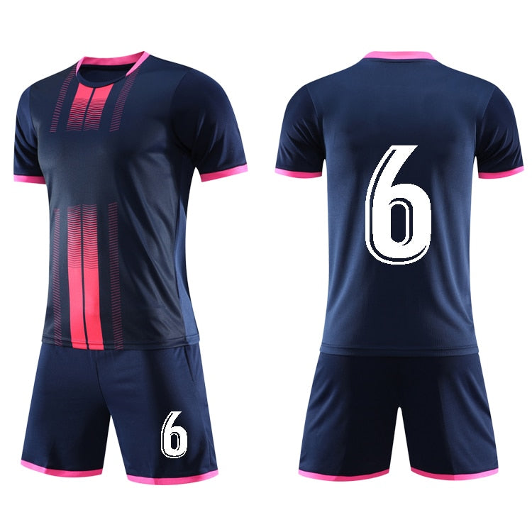 Men Boys Soccer uniforms, Youth Futbol Kits , Male Shirt Football , Kids Soccer Tee Shirt Shorts Suit Free Custom Name Number