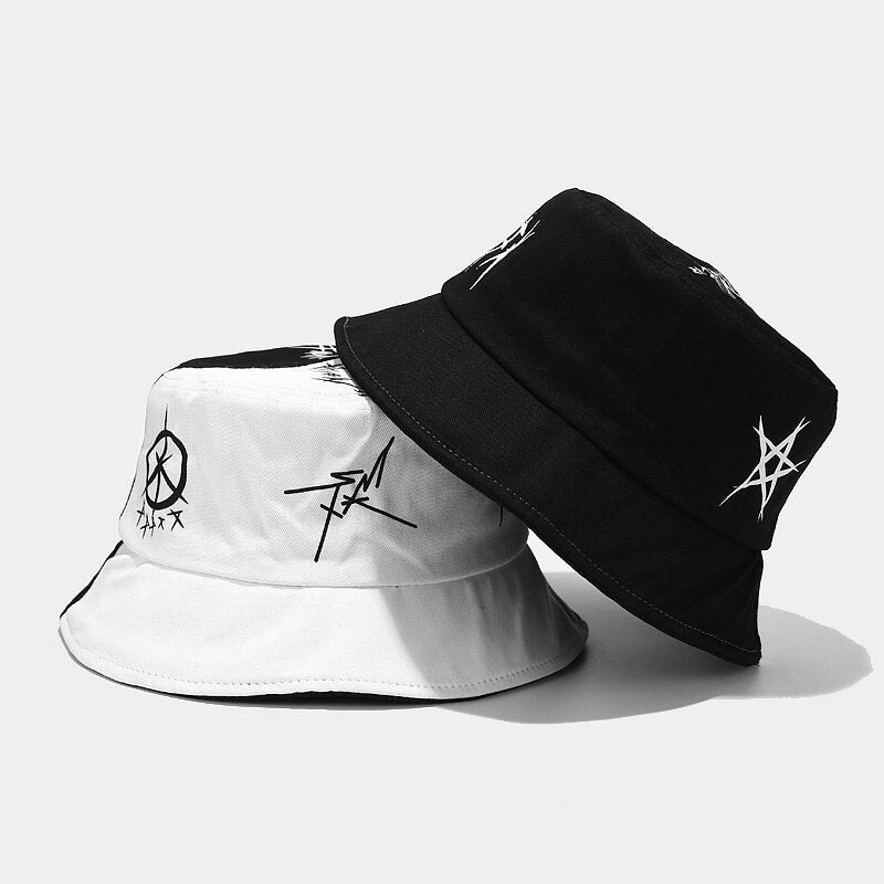 Summer Cotton Bucket Patchwork Graffiti Men Women Outdoor Hip Hop Foldable Bob Fisherman Casual Travel Gorros Panama