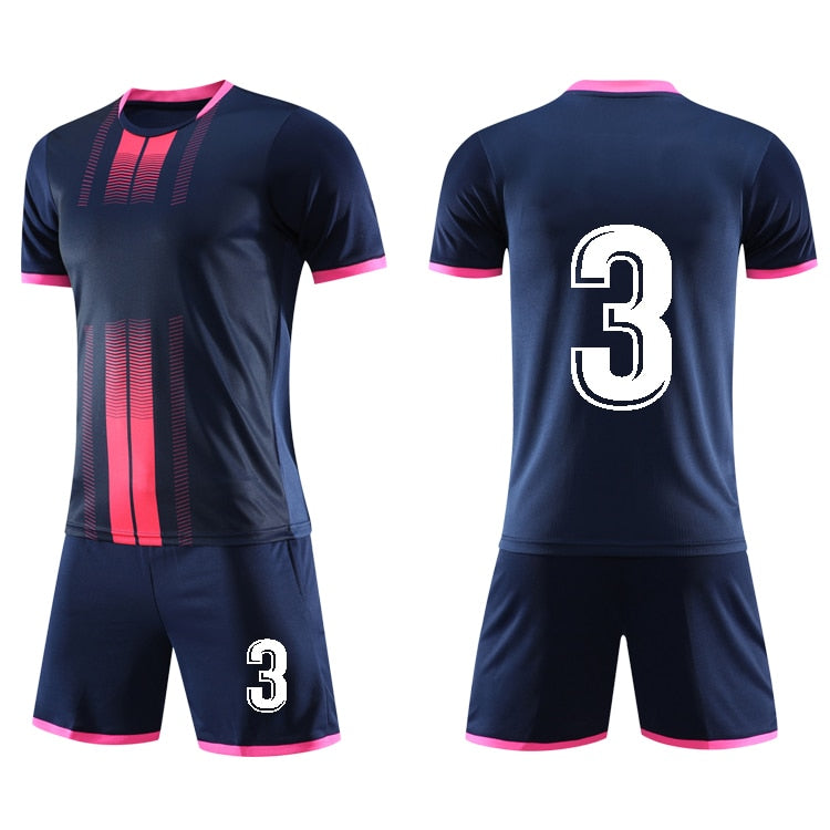 Men Boys Soccer uniforms, Youth Futbol Kits , Male Shirt Football , Kids Soccer Tee Shirt Shorts Suit Free Custom Name Number