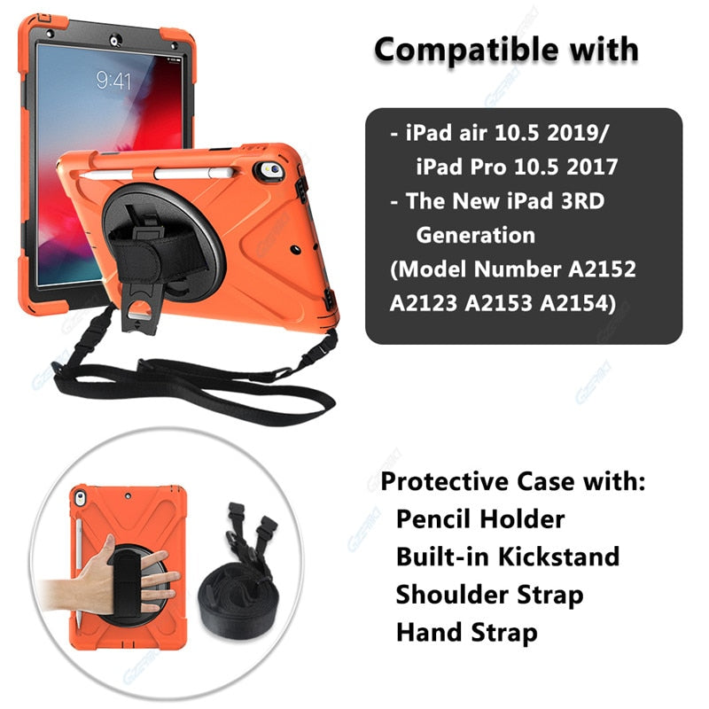 Case for iPad Air 3 2019/ iPad Pro 10.5 Drop-Proof Protective Case with Pencil Holder for iPad Air 3rd Generation/iPad Pro 10.5