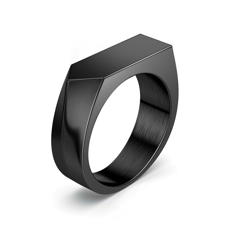 Men Hiphop Ring 316L Stainless Steel Black/Red Stone Ring Rock Fashion Male Jewelry Wedding Rings Accessories Wholesale