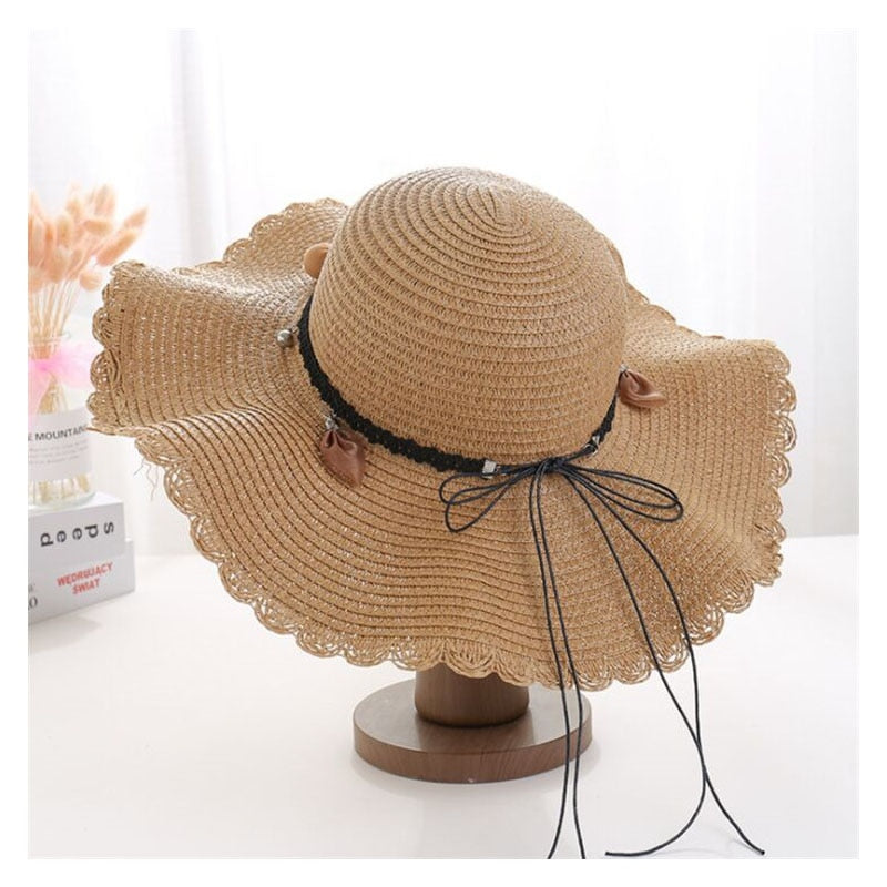 New summer floppy wide brim sun hat  Women Straw hat Cap Outdoor holiday Lady beach Casual floral Panama hat