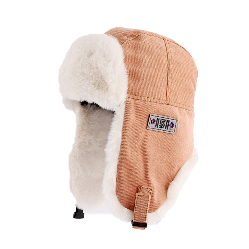 Pilot Winter Hat Outdoor Russian Hat Women&#39;s Fashion Hat 방한모자 Labeling Pilot Men&#39;s шапка ушанка Warm Bomber Trapper Ushanka