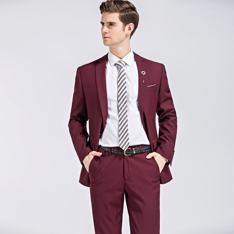 New Fashion Groom Wedding Dress Suit - Men's Casual Business 3-Piece Suit Set, including Blazers, Pants, and Vest. Perfect for Weddings and Special Occasions, this Suit Ensemble exudes Style and Sophistication.