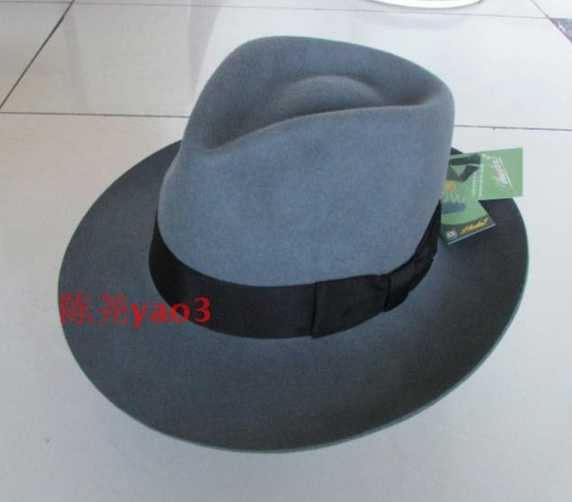 Wool Fedora Hat Unisex Felt Fedoras Hats Adult Fashion Trilby Hats Popular Headwear Wool Fedora Trilby Hats Man&#39;s Cap  B-8130