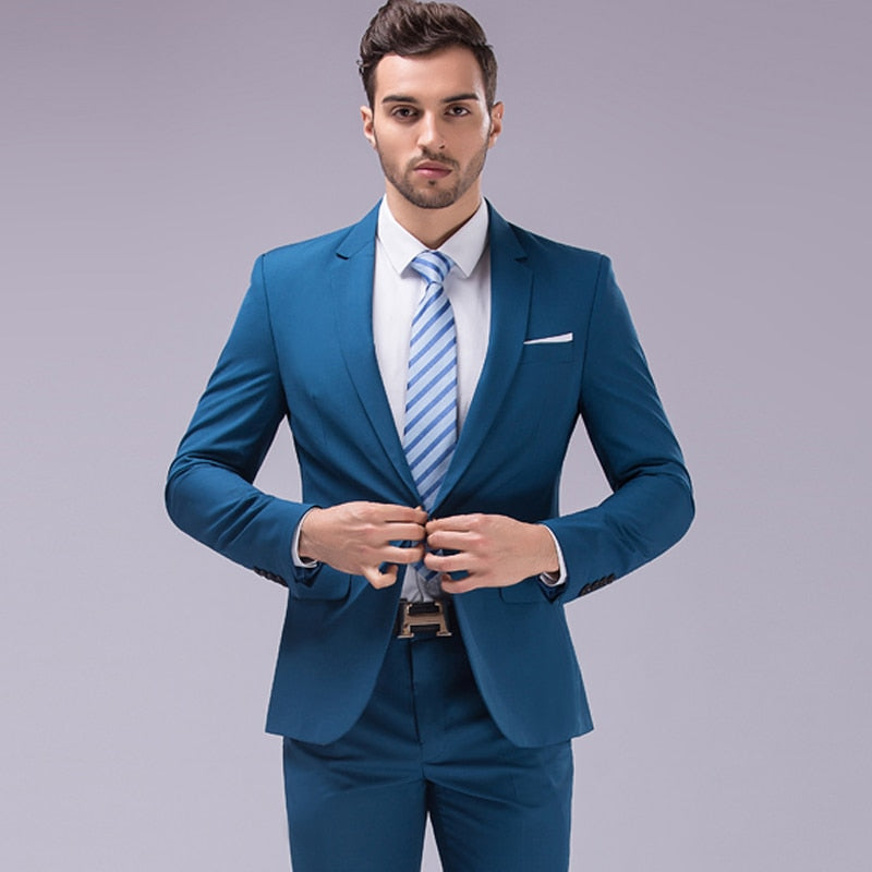 New Fashion Groom Wedding Dress Suit - Men's Casual Business 3-Piece Suit Set, including Blazers, Pants, and Vest. Perfect for Weddings and Special Occasions, this Suit Ensemble exudes Style and Sophistication.