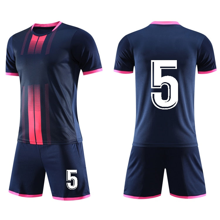 Men Boys Soccer uniforms, Youth Futbol Kits , Male Shirt Football , Kids Soccer Tee Shirt Shorts Suit Free Custom Name Number