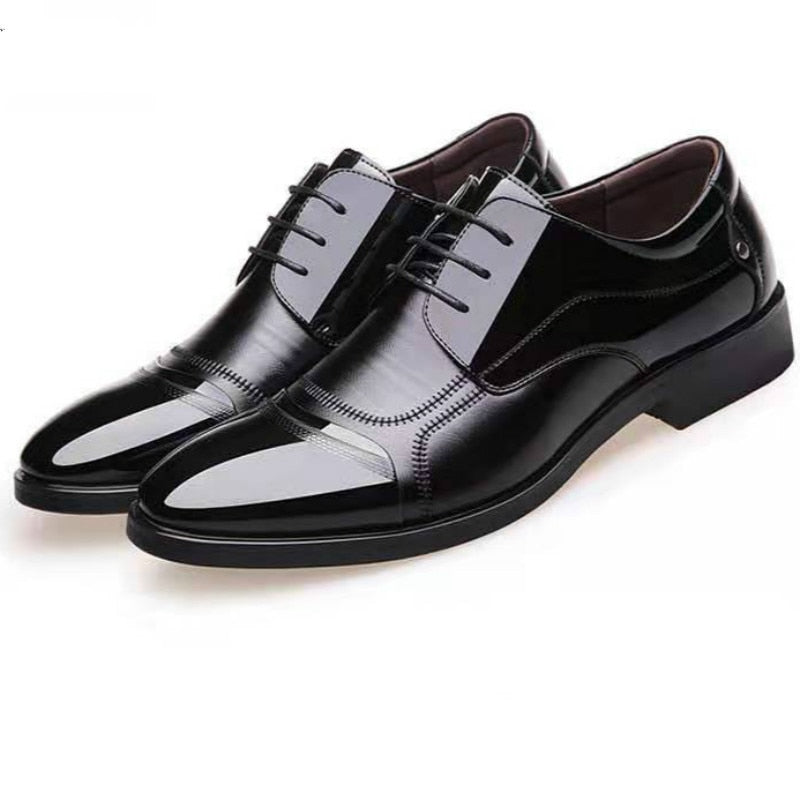 Luxury Business Oxford Leather Shoes Men Breathable Rubber Formal Dress Shoes Male Office Wedding Flats Footwear Mocassin Homme