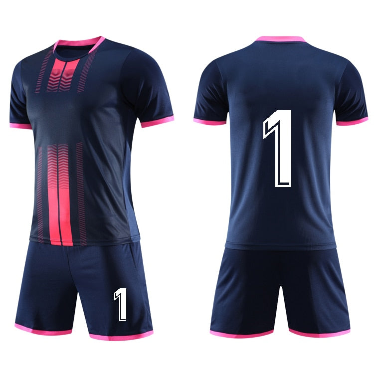 Men Boys Soccer uniforms, Youth Futbol Kits , Male Shirt Football , Kids Soccer Tee Shirt Shorts Suit Free Custom Name Number