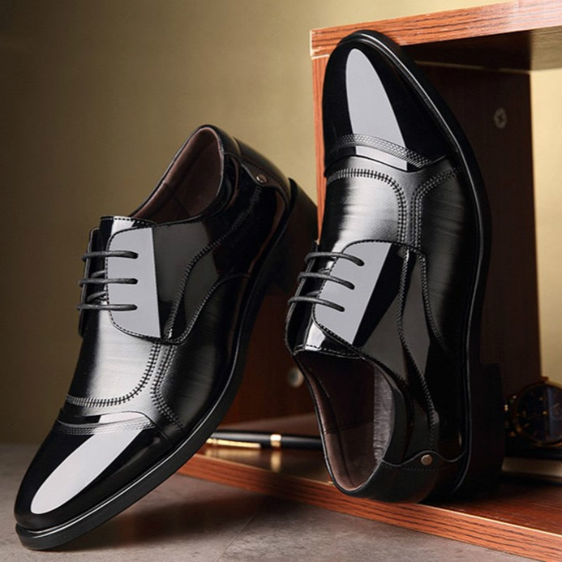 Luxury Business Oxford Leather Shoes Men Breathable Rubber Formal Dress Shoes Male Office Wedding Flats Footwear Mocassin Homme