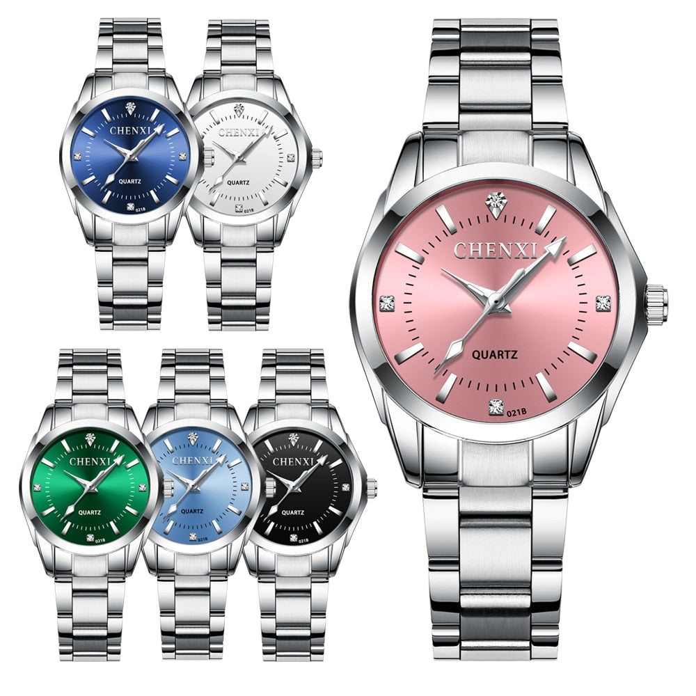 CHENXI Lady Rhinestone Fashion Watch - Women's Quartz Wristwatch, a Stylish and Elegant Timepiece for Female Dressing.