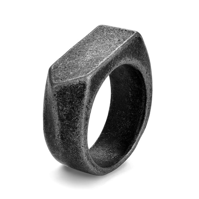 Men Hiphop Ring 316L Stainless Steel Black/Red Stone Ring Rock Fashion Male Jewelry Wedding Rings Accessories Wholesale