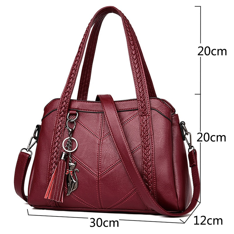 White Leather Handbags Women Multi-pocket Shoulder Bags Fashion Crossbody Bags for Women 2021 Purses and Handbags bolsa feminina