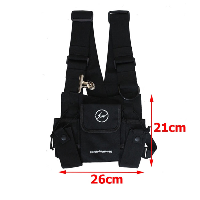 Tide cool Women Chest Rig Bag Tactical Chest Bags For Men Fashion Bullet Hip Hop Vest Streetwear Bag Function Tactics Waist Pack