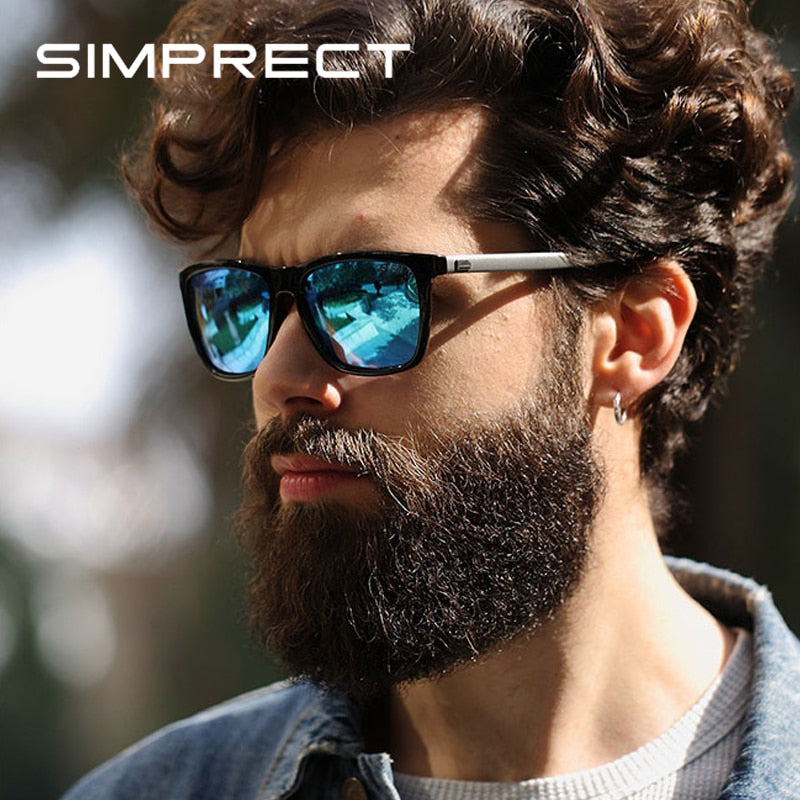 SIMPRECT Aluminium Magnesium Polarized Sunglasses For Men 2023 UV400 High Quality Luxury Brand Designer Square Sun Glasses Women