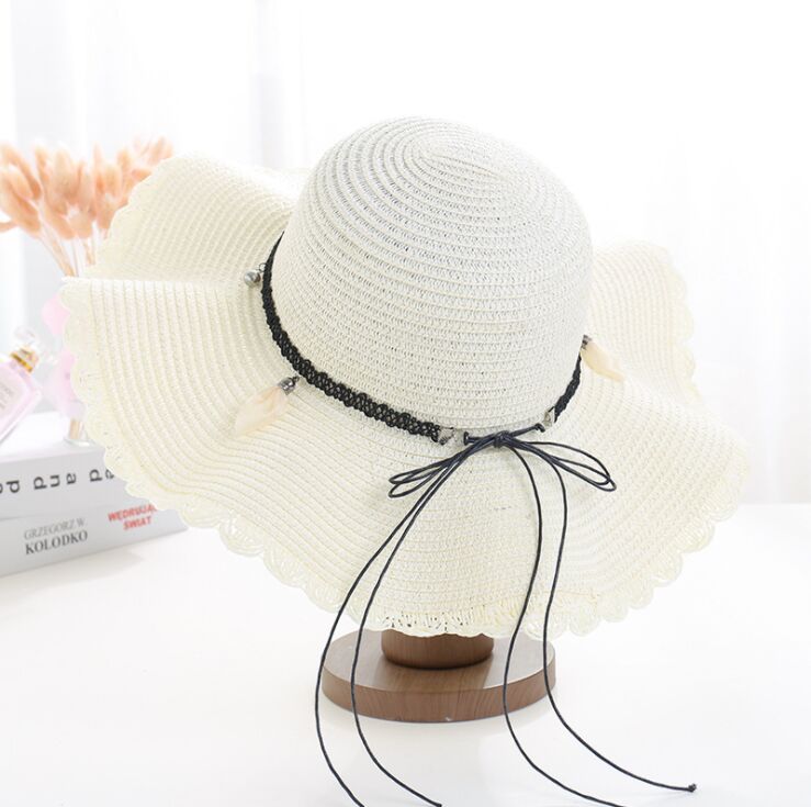 New summer floppy wide brim sun hat  Women Straw hat Cap Outdoor holiday Lady beach Casual floral Panama hat