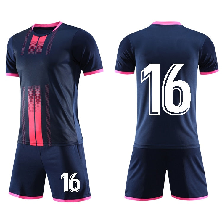 Men Boys Soccer uniforms, Youth Futbol Kits , Male Shirt Football , Kids Soccer Tee Shirt Shorts Suit Free Custom Name Number