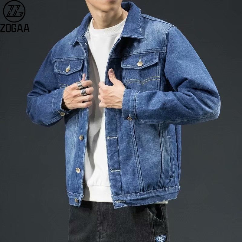 Men Light Blue Winter Jean Jackets Outerwear Warm Denim Coats New Men Large Size Wool Liner Thicker Winter Denim Jackets Size4XL