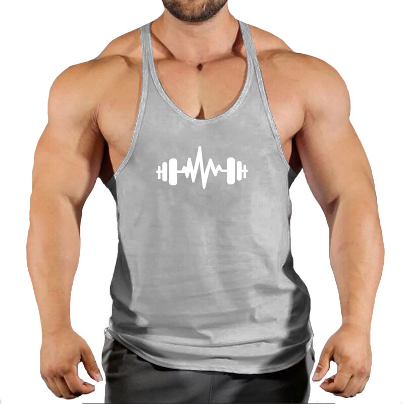 New Arrivals Bodybuilding stringer tank top man Cotton Gym sleeveless shirt men Fitness Vest Singlet sportswear workout tanktop