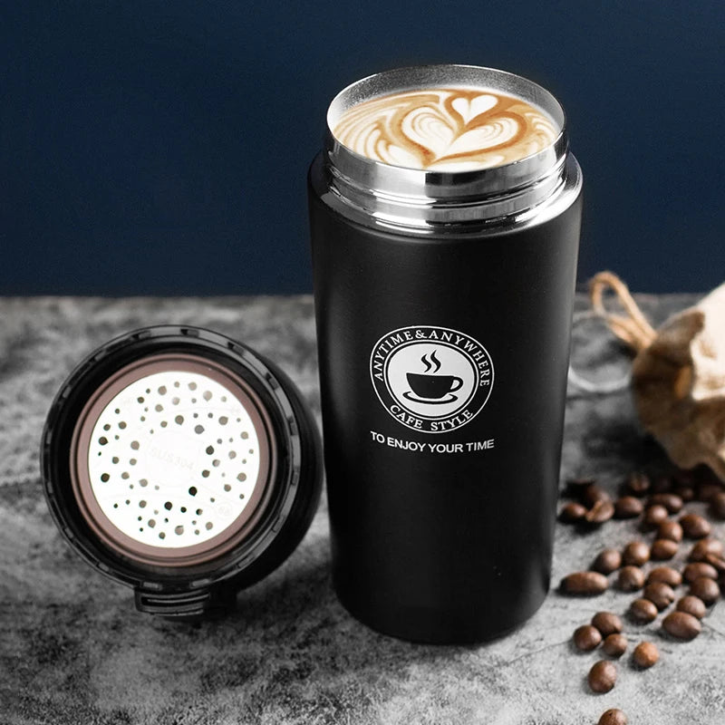 380ml Thermos Coffee Mug 304 Stainless Steel Thermos Bottle Vacuum Flask Insulated Cup Thermal Water Bottle For Outdoor Travel