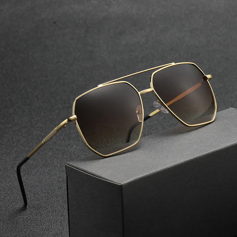 New Fashion Men Sunglasses Pilot Classic Driving Sun Glasses Metal Frame Mirror Leisure Fishing Business Men/women Eyeglassuv400