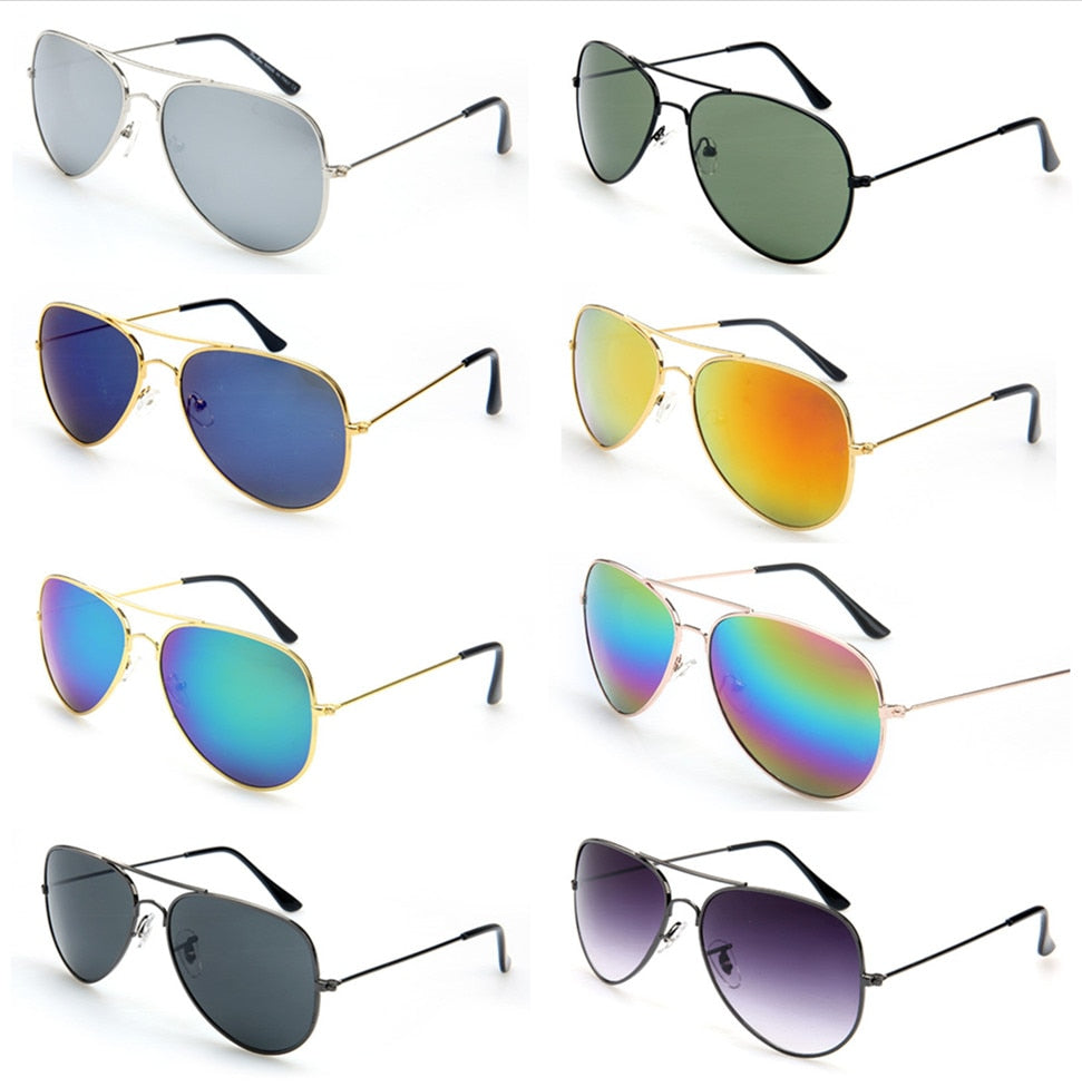 Fashion Pilot Sunglasses for Women Men 2023 Classic Eyewear Gradient Mirrored Blue Silver Gray Sun Glasses Sunglass