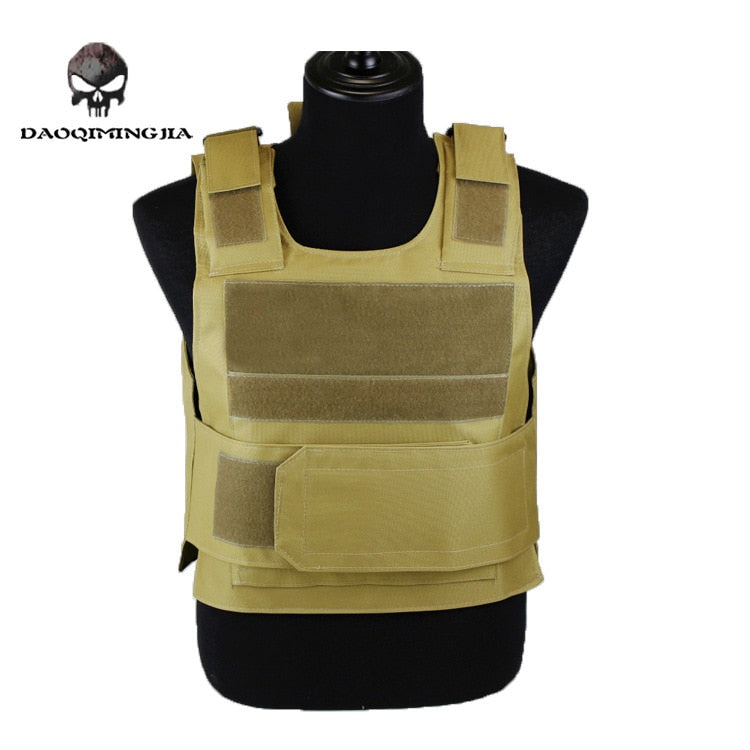 Security Guard Anti-Stab Tactical Vest with two Foam Plate Military Miniature Hunting Vests  adjustable shoulder straps