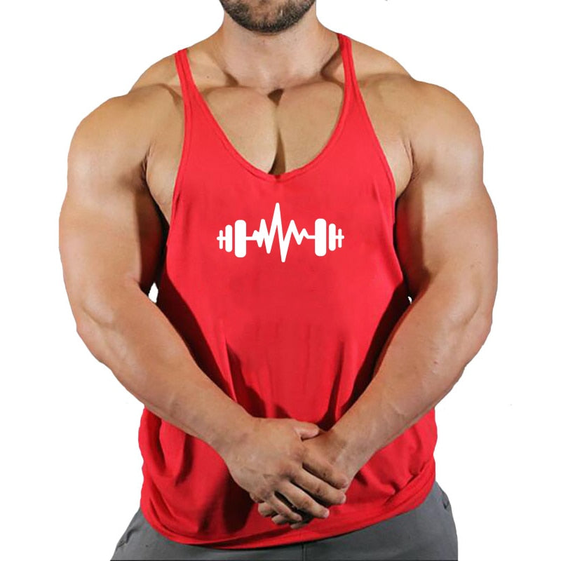 New Arrivals Bodybuilding stringer tank top man Cotton Gym sleeveless shirt men Fitness Vest Singlet sportswear workout tanktop