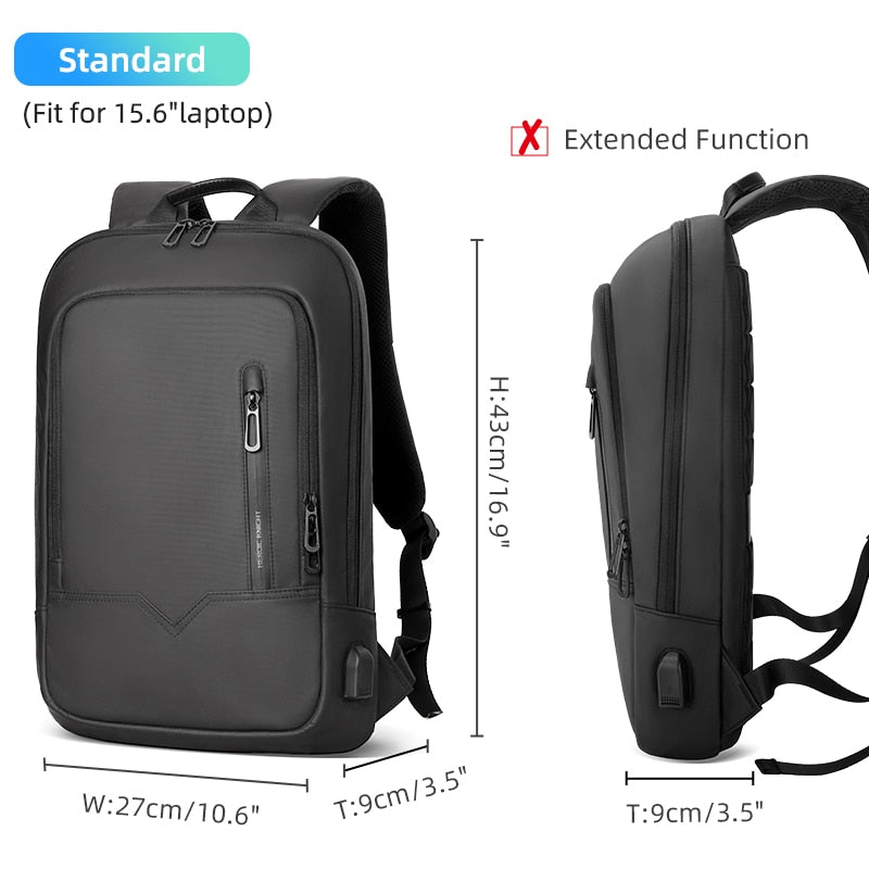 Heroic Knight Backpack Men&#39;s Expandable Laptop Backpack 15.6 Inch Waterproof Rucksack Travel Backpack Women Man Office College