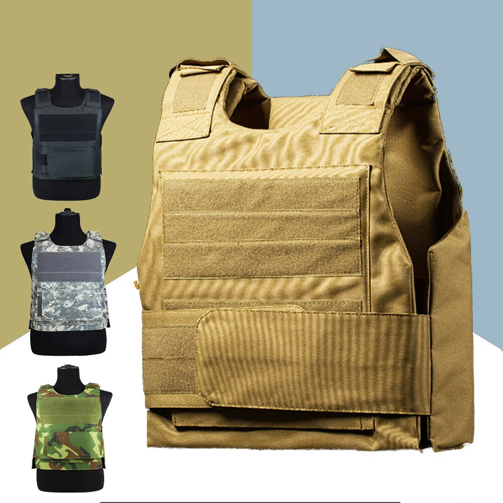 Security Guard Anti-Stab Tactical Vest with two Foam Plate Military Miniature Hunting Vests  adjustable shoulder straps