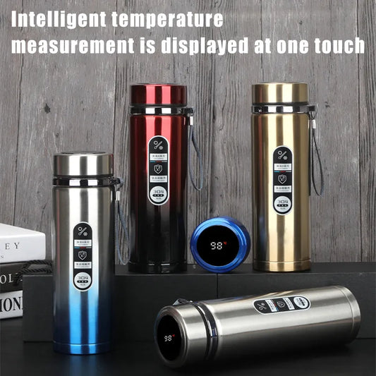 350-1000ML Smart Thermos High Capacity Mug Stainless Steel Tumbler Insulated Water Bottle Vacuum Flask For Office Tea Cup