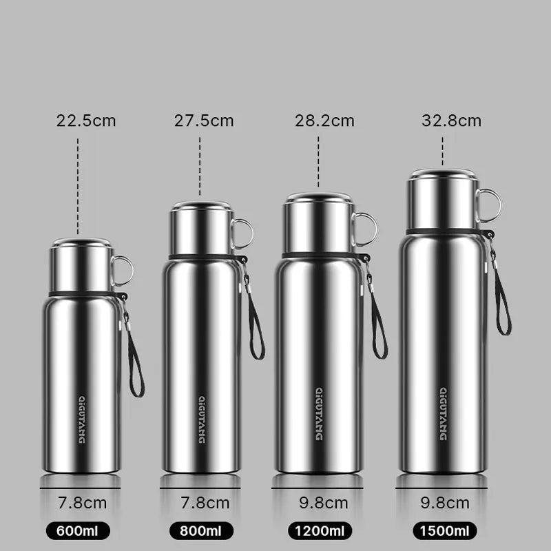 Outdoor Stainless Steel Thermos Vacuum Flask Large Capacity Smart Thermos Water Bottle Temperature Display Insulated Coffee Mug