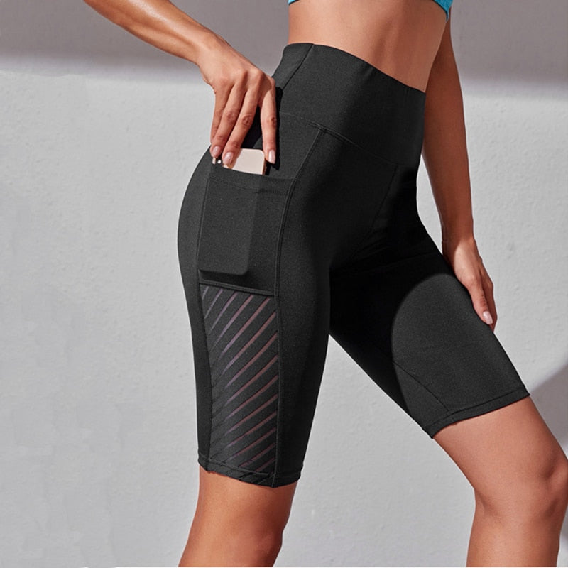 Women Workout Leggings Fitness Seamless Mesh Sport Pocket Legging Femme Fashion High Waist Leggings Women Yoga Running Pants