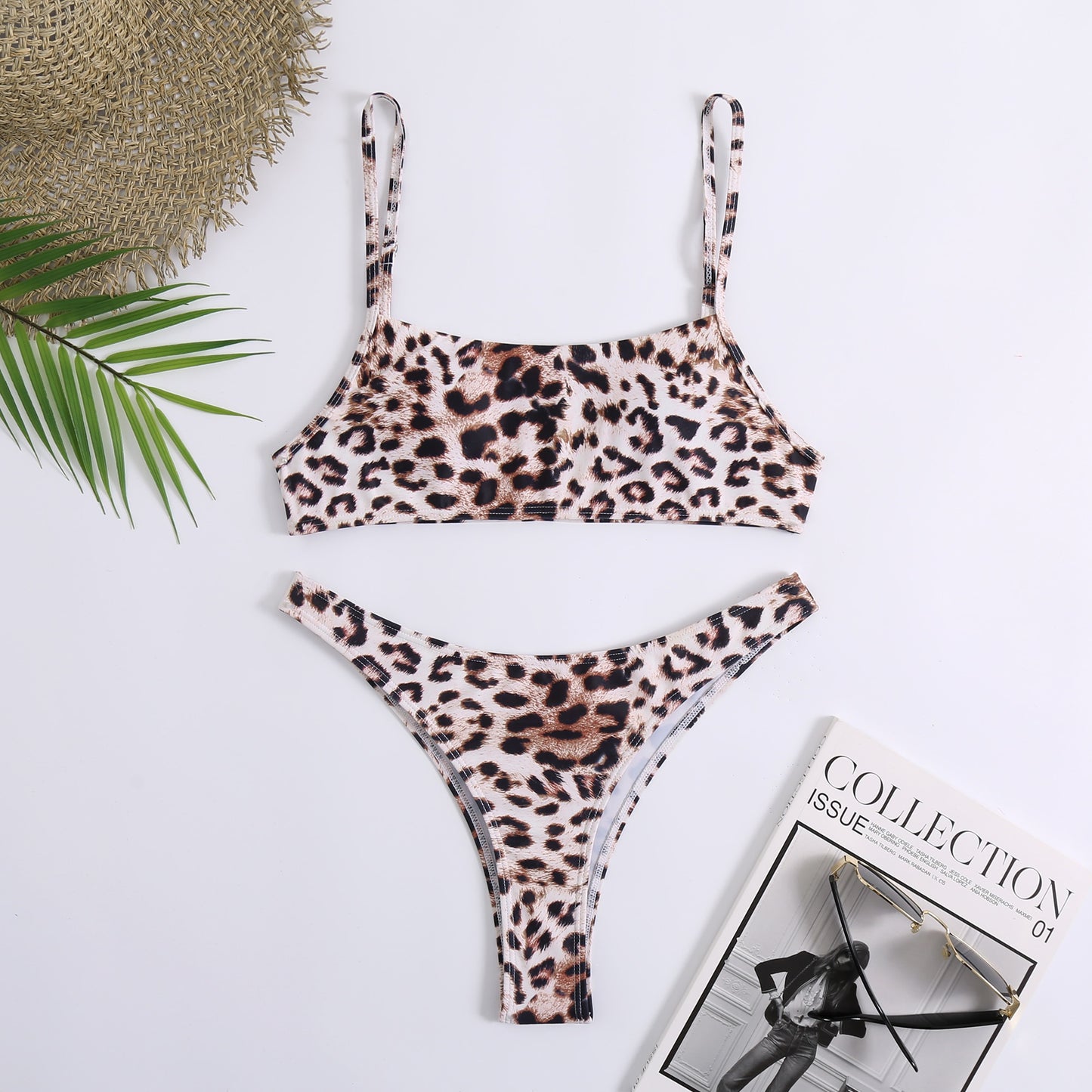 Leopard Bikini Set Women Swimsuit Two Piece Swimwear Halter Bikinis Summer Beach Bathing Suit