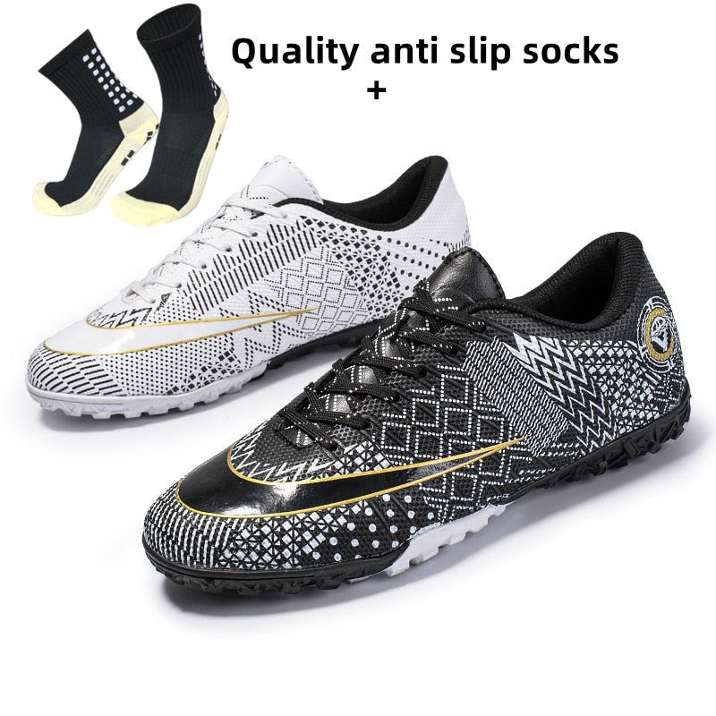 ALIUPS Professional Unisex Soccer Shoes Long Spikes TF Ankle Football Boots Outdoor Grass Cleats Football Shoes Eu size 30-45