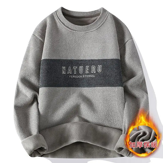 New Letter Pattern Sweater New Men's Art Fashion Top Autumn/Winter Cotton Cardigan Street Pullover Harajuku