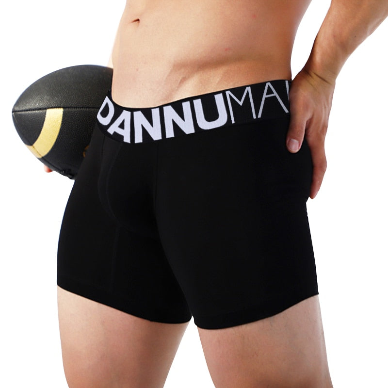 Long Boxers Sexy Men Underpants Boxer Cotton Slim Mens Underwear Shorts U Pouch Soft Boxers Man Fashion Fitness Panties AD7124