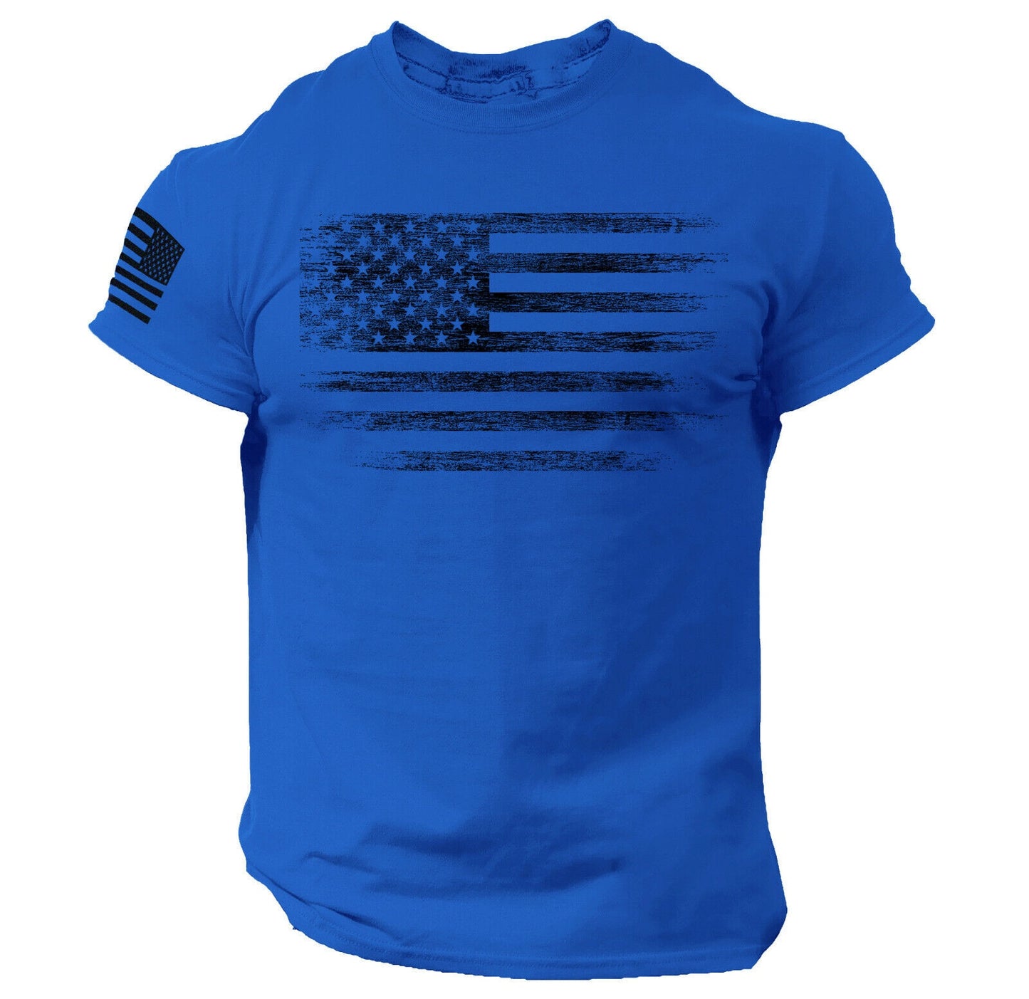 Gym Men&#39;s T-shirt 3d Print USA Flag T Shirt Oversized Casual Short-sleeved Summer Sportswear Men Clothing Tees Tops