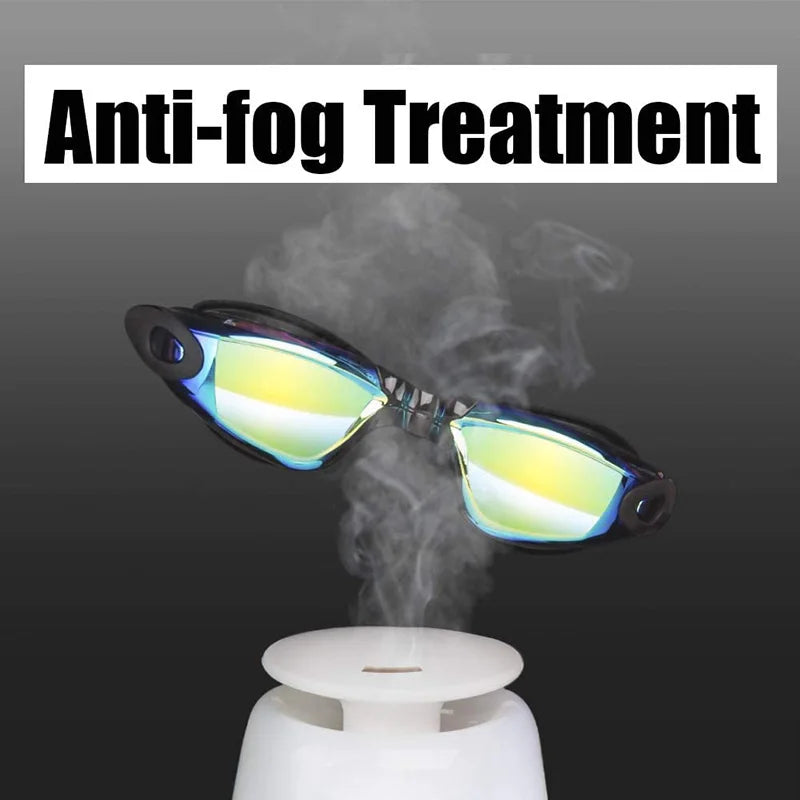 Swimming Goggles Adult Pool Glasses Anti Fog Men Women UV Protection Optical Waterproof Swim Eyewear with Earplugs