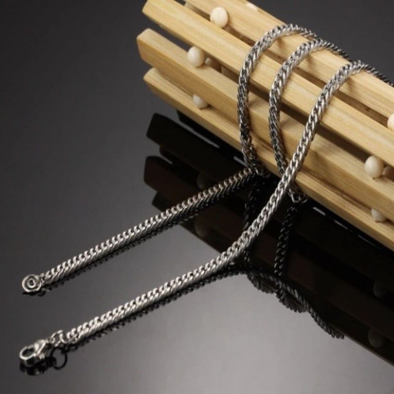 HNSP 8MM-14MM Stainless Steel Cuban Chain Necklace For Men Neck Jewelry Accessories Male Gift Wholesale